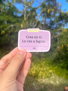 “Cree en ti” Sticker